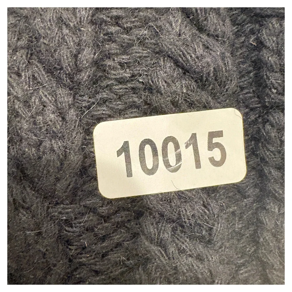 The North Face Beanie Men Black Cable Knit Wool Alpaca Blend Fleece Lined Hat